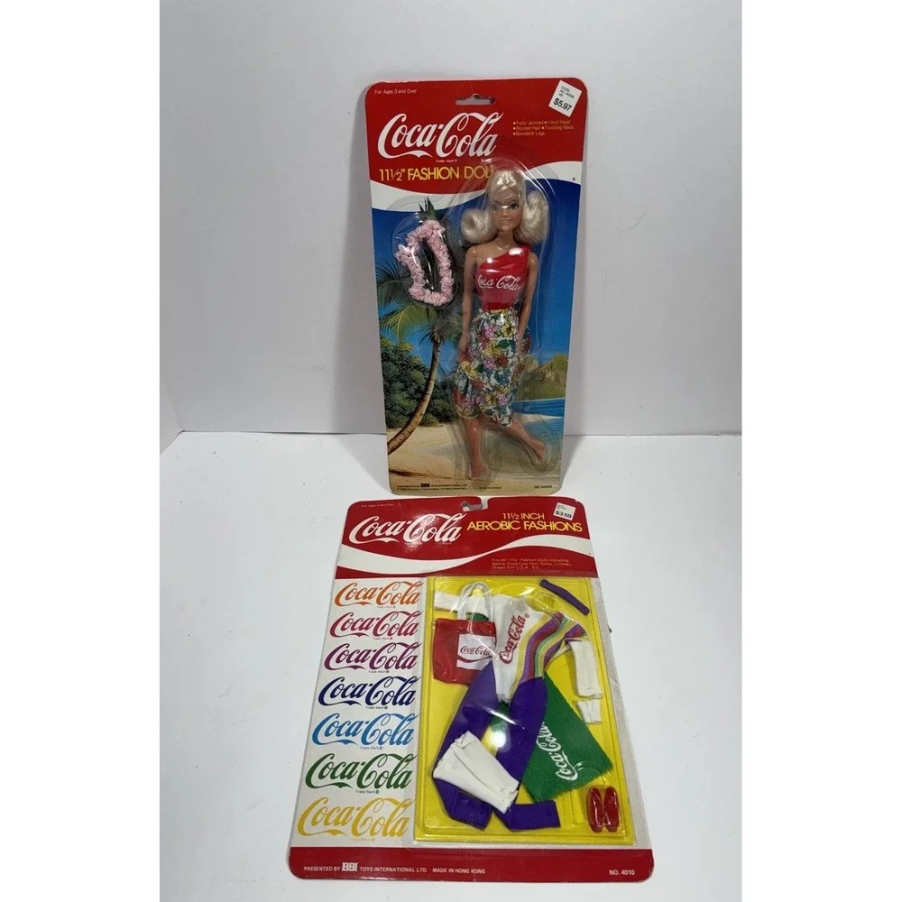 Vintage 1986 Coca Cola Fashion Doll BBI‎ + 1 Clothes Packing #4